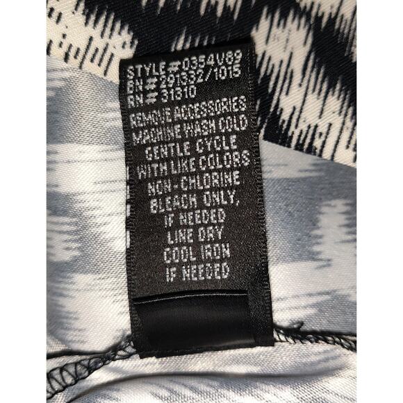 Alyx Black & White Floral Dress Women's 16 Asymmetrical Patchwork Design Sheath - Picture 12 of 16